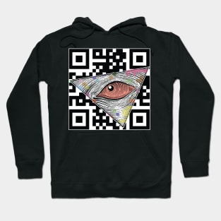 Illuminated on barcode sacnner symbol Hoodie